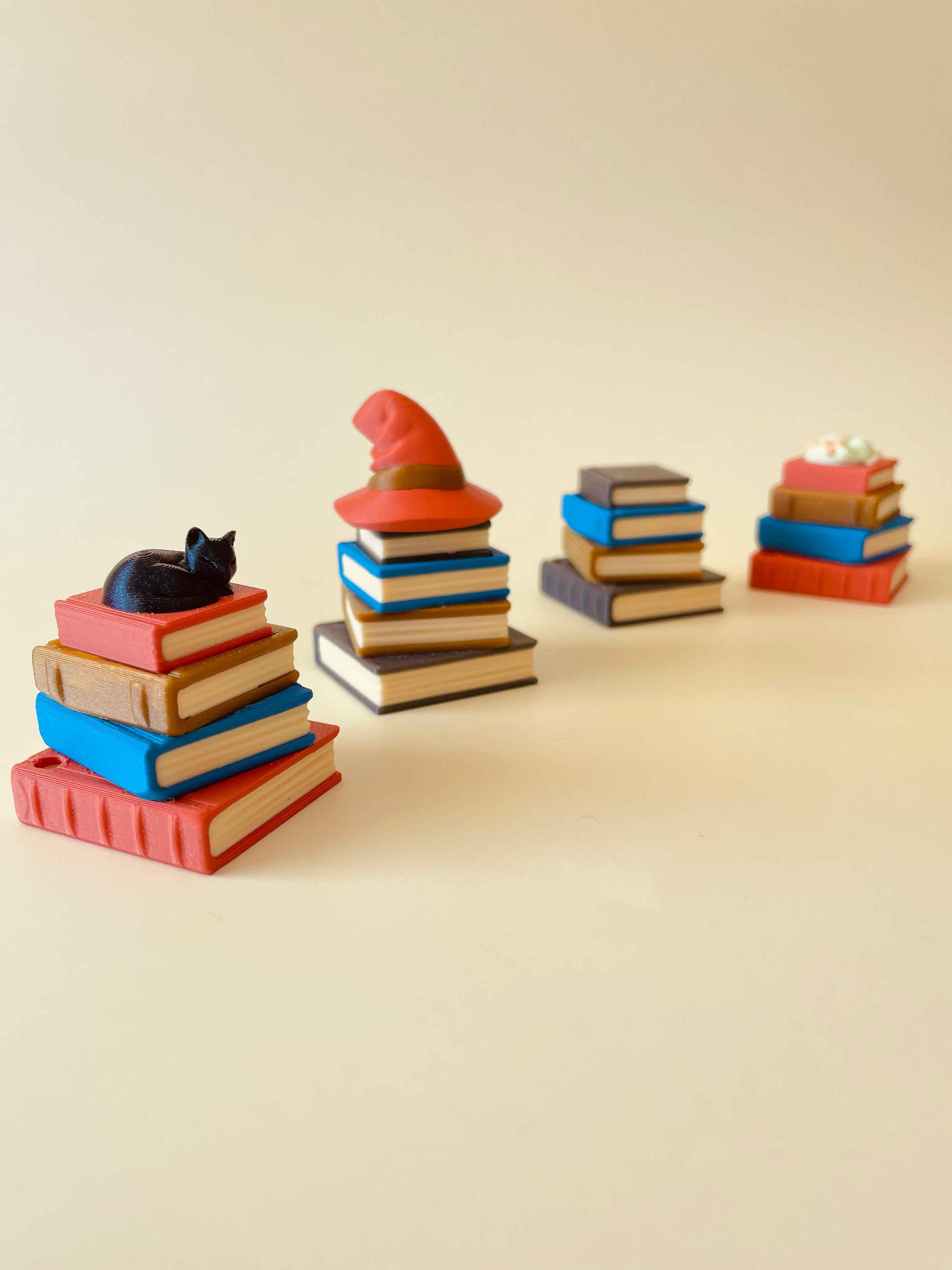 Enchanted Library Bookstack Clicker Keychain Fidget Toy Bundle 3d model