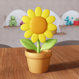 Modular Sunflower Decorative Storage Box 3d model