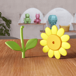 Modular Sunflower Decorative Storage Box 3d model