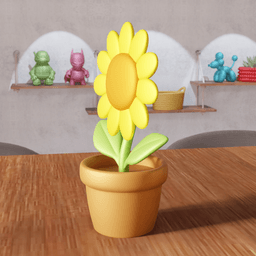 Modular Sunflower Decorative Storage Box 3d model