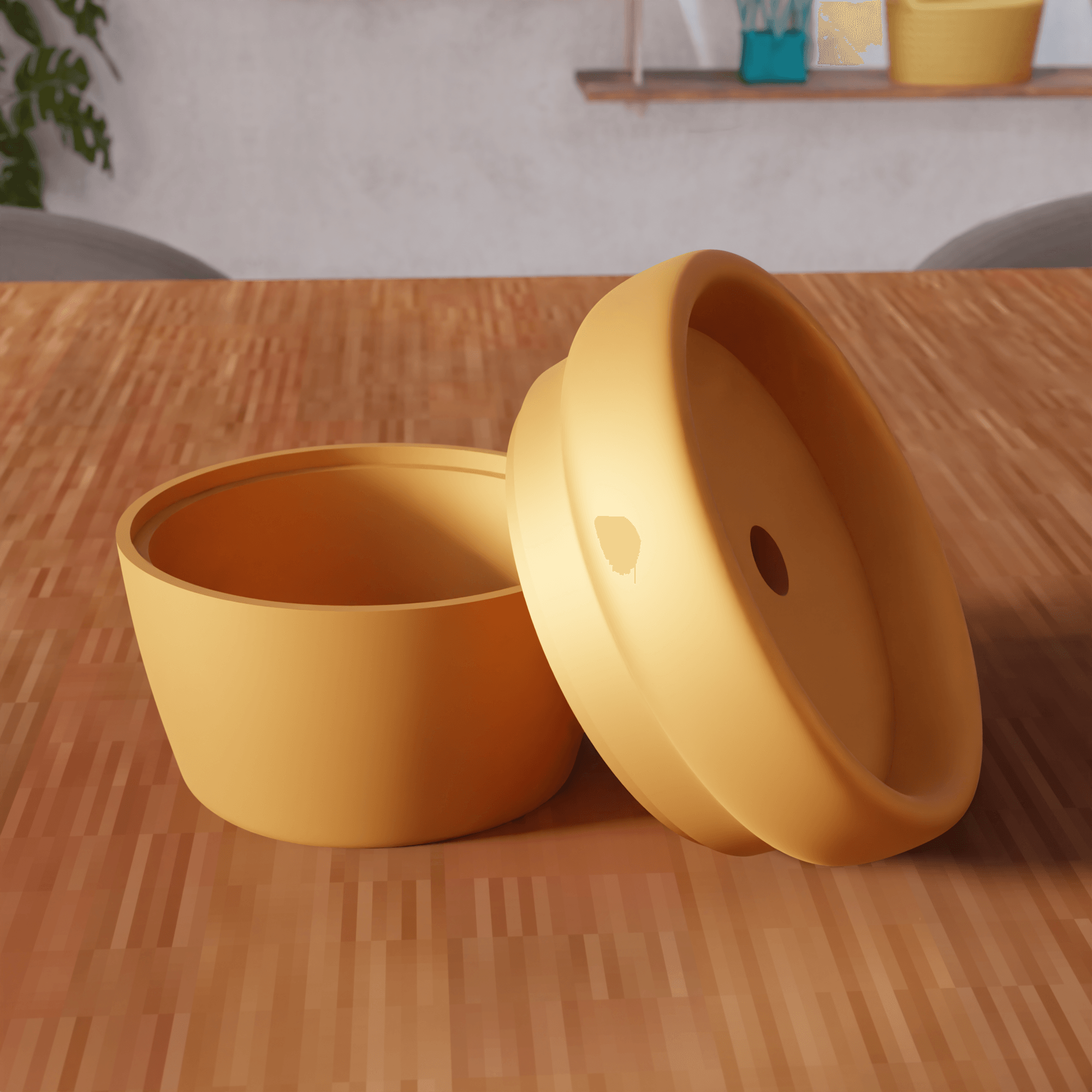 Modular Sunflower Decorative Storage Box 3d model