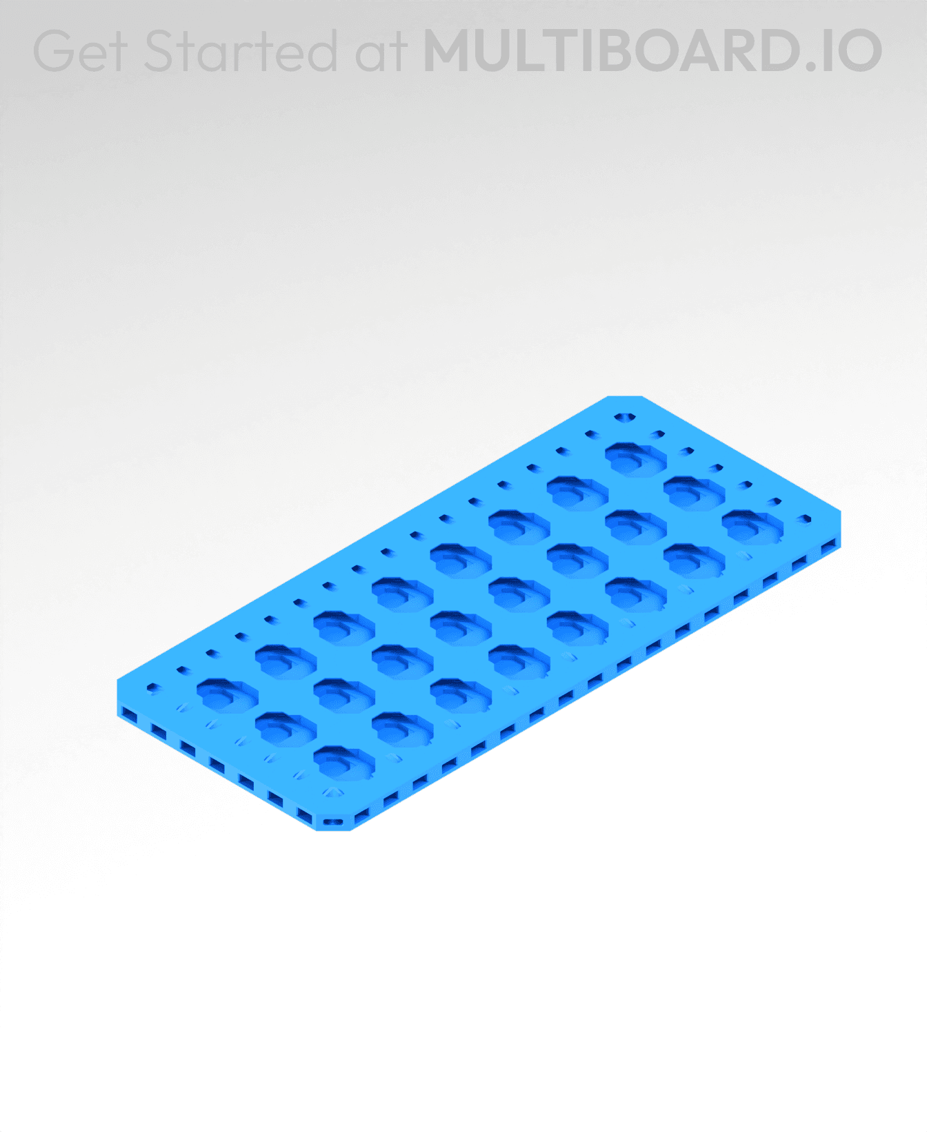 9x4 MU - Point Hole MU - MultiBoard Plate 3d model