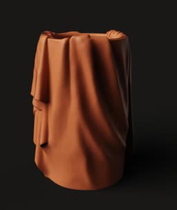 Draped Fabric Vase | Renaissance Cloth Planter 3d model