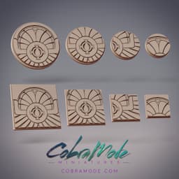 Winged Emblem Base Pack (8pcs) - Round and Square Versions 3d model