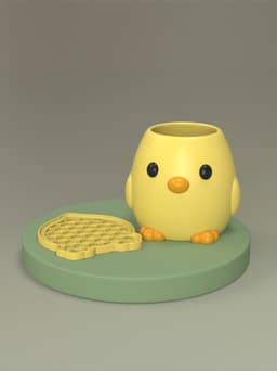 Mini Chick Animal Planter 3d model