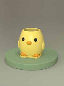 Mini Chick Animal Planter 3d model