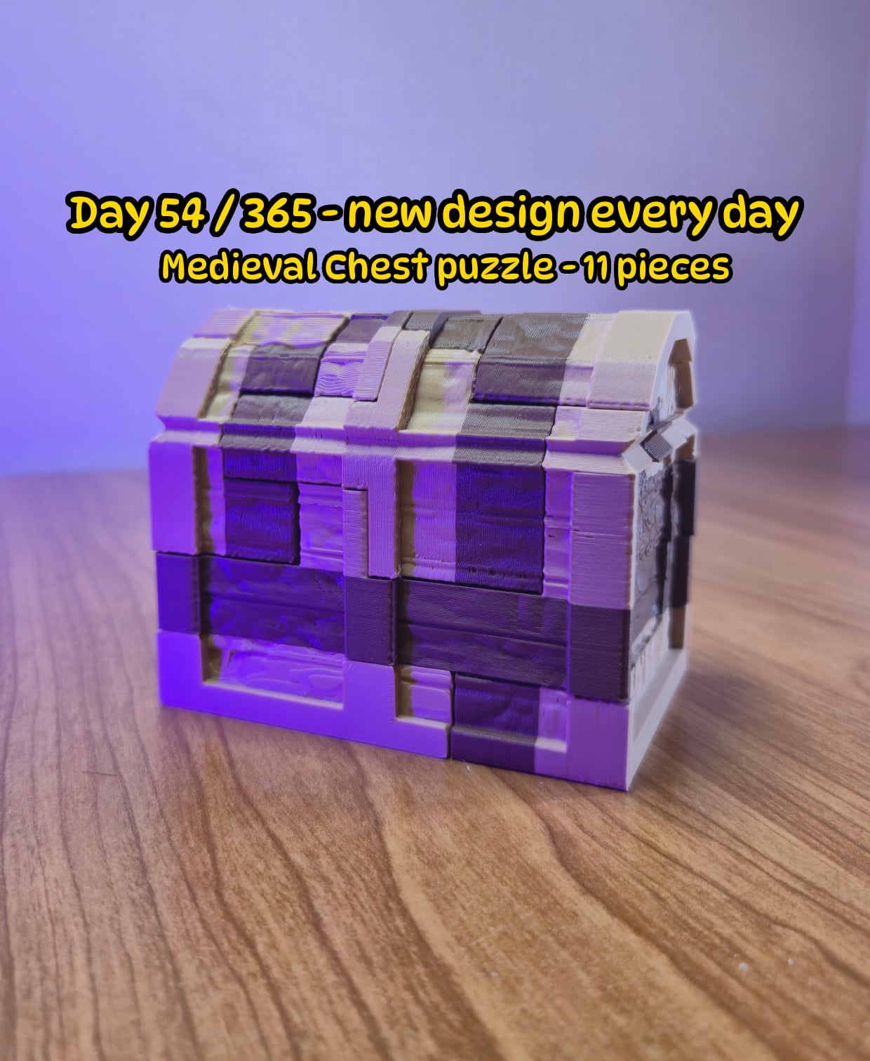 Medieval Puzzle Chest – 11-Piece assembly kit 3d model