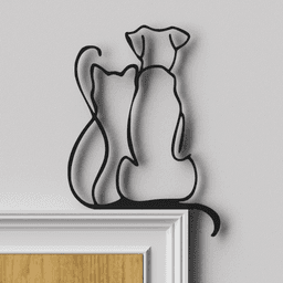 Dog and Cat Door Topper 3d model