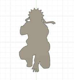 Silhouette de Naruto 3d model