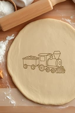 Train Cookie Cutter, Biscuit Cutter 3d model
