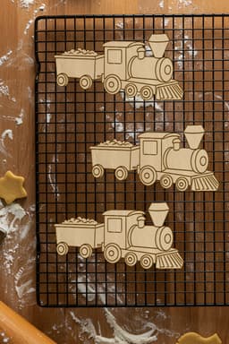 Train Cookie Cutter, Biscuit Cutter 3d model