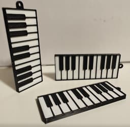 Piano Key Keychain 3d model
