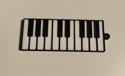 Piano Key Keychain 3d model