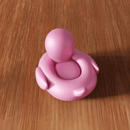 Cute Stylized Duck Figurine 3d model