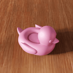 Cute Stylized Duck Figurine 3d model