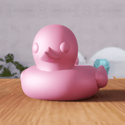 Cute Stylized Duck Figurine 3d model