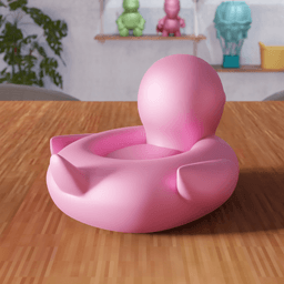 Cute Stylized Duck Figurine 3d model