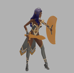 Dark Elf Paladin v2 3d model