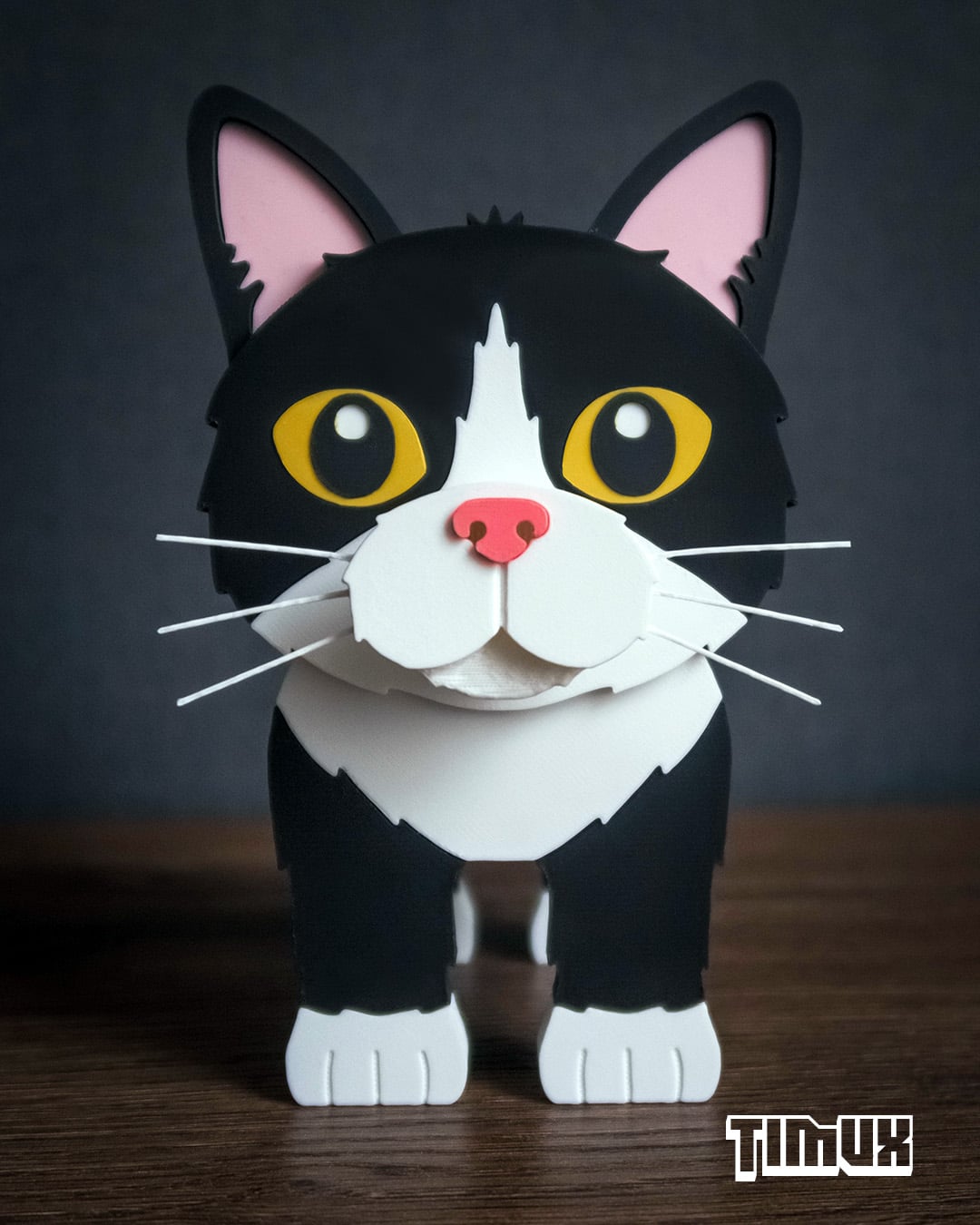 TUXEDO CAT GLASSES HOLDER 3d model