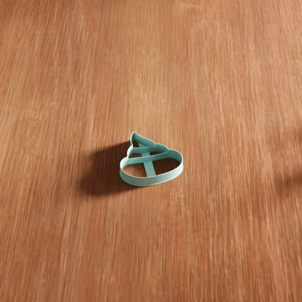 Poop Emoji Cookie Cutter Stamp Utensil 3d model