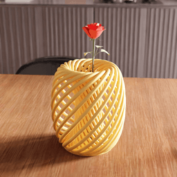 Helical Spiral Lattice Vase 3d model