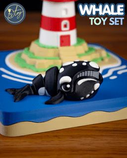Lighthouse & Whale Collection 3d model