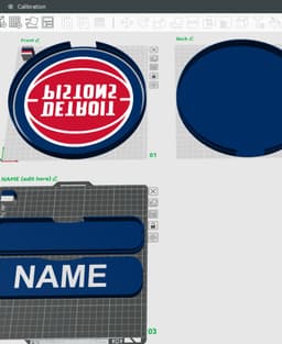 Detroit Pistons Sign - LED Strip Compatible 3d model
