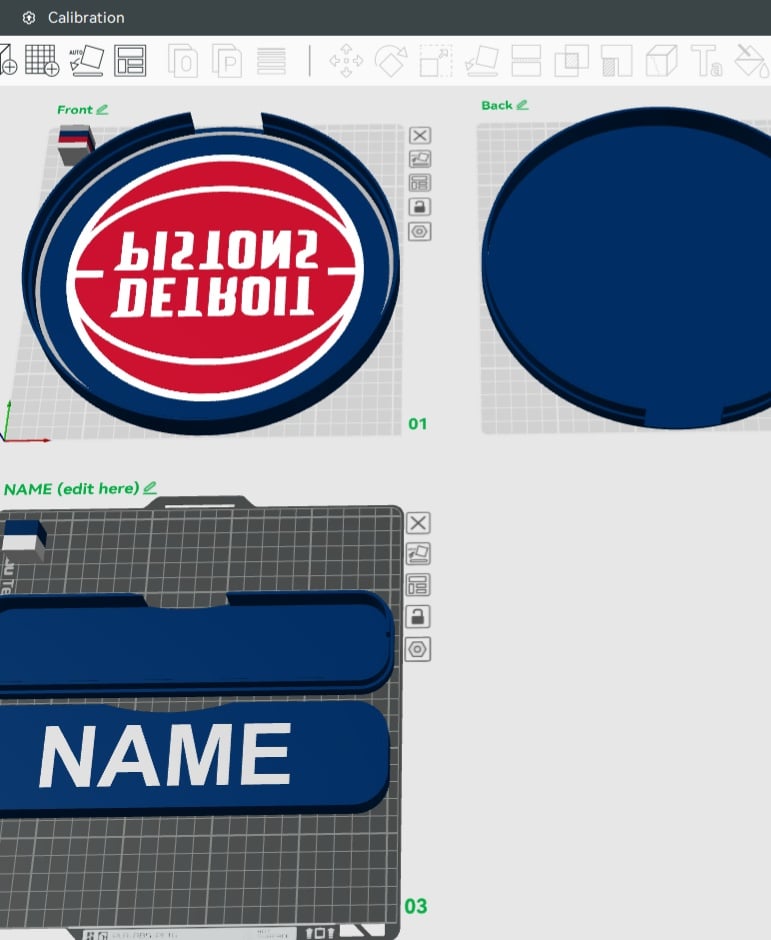 Detroit Pistons Sign - LED Strip Compatible 3d model