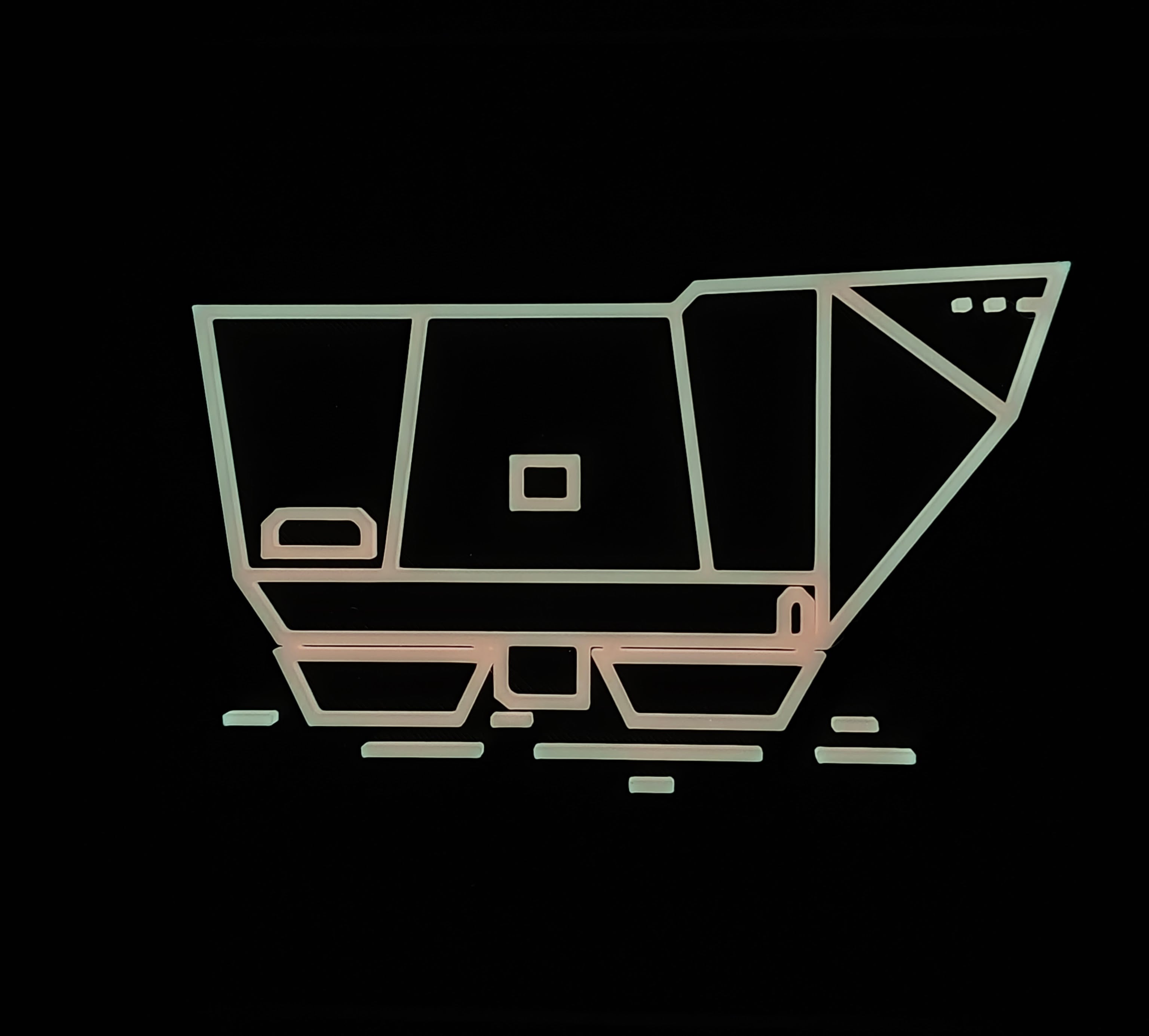 Star Wars Neon Line Art - Sandcrawler 3d model