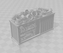 Spare parts container for diorama projects, 1/64 scale. 3d model