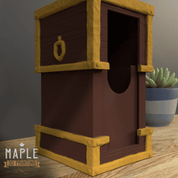 TCG Deck Box - Treasure Chest - Support Free 3d model