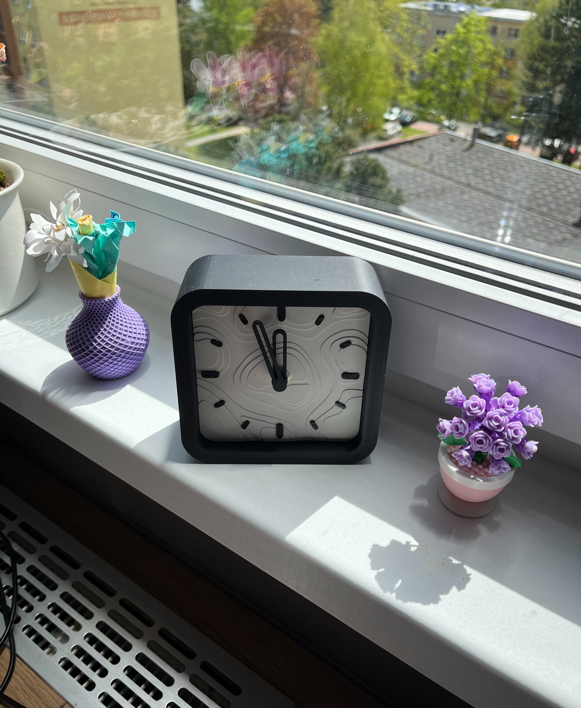 Contour clock 3d model
