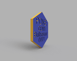 Bulbasaur Pokemon PokeCoin STL 3d model