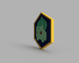 Bulbasaur Pokemon PokeCoin STL 3d model