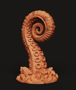 Kraken Tentacle Headphone Stand | Deep Ocean Decor 3d model