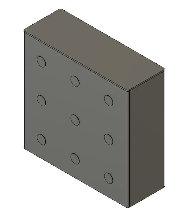 Box with Lid 120Hx125Wx45D 3d model