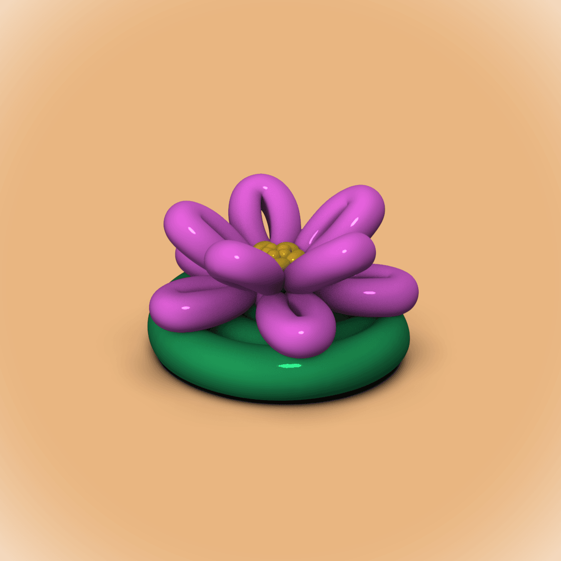 Balloon Lotus Flower 3d model