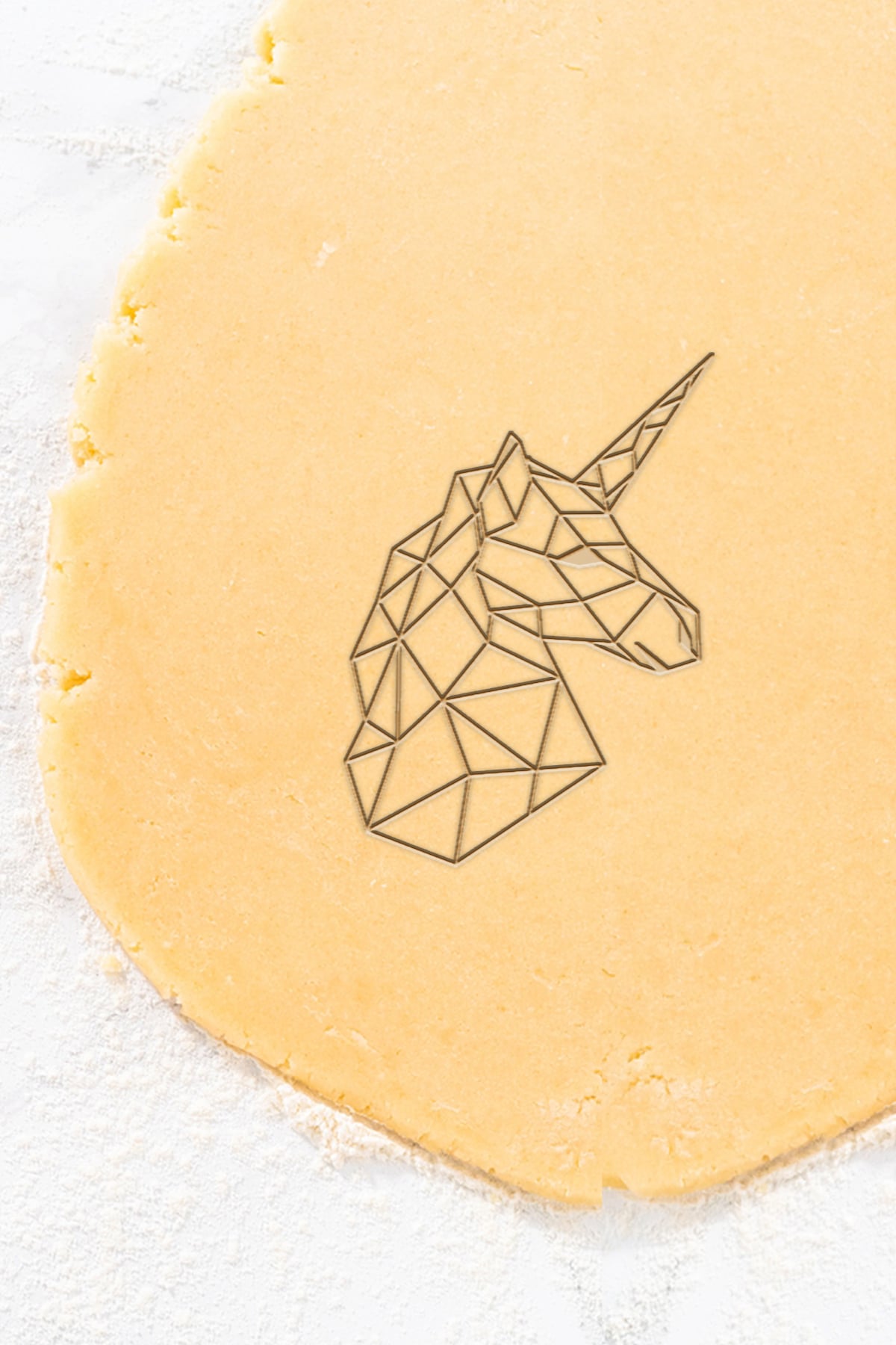 Geometric Unicorn Cookie Cutter, Biscuit Cutter 3d model