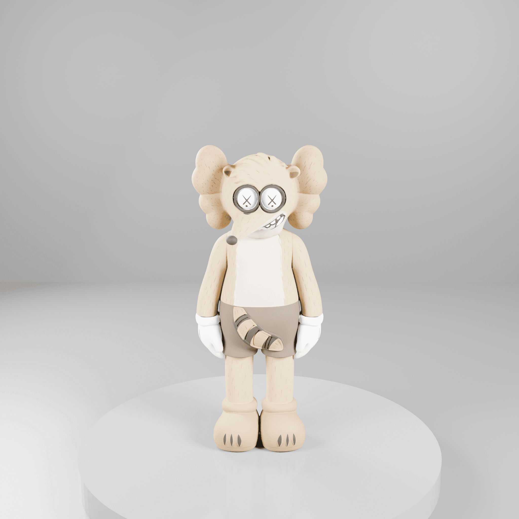 Regular show Rigby x Kaws 3d model