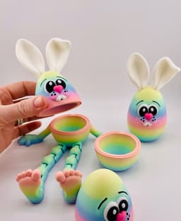 Flexi Bunny Eggs Hollow Version 3d model