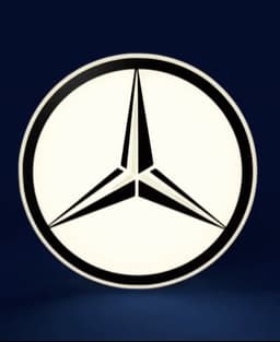 Mercedes Sign – LED strip compatible 3d model