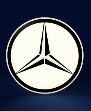 Mercedes Sign – LED strip compatible 3d model