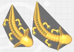 Cute Articulated Axalotl 3d model