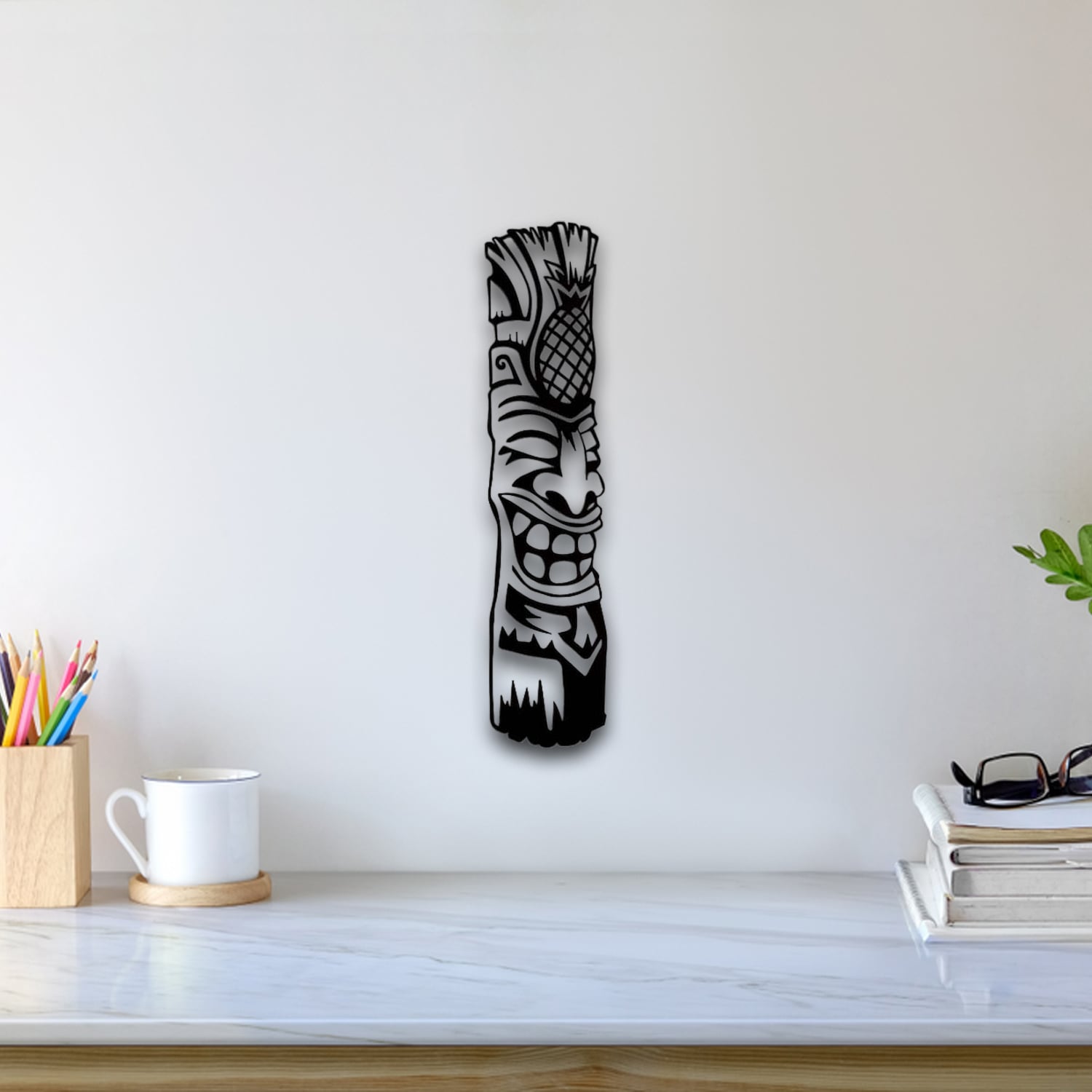 African Mask Wall Art 3d model