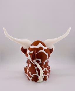 Texas Longhorn Cow Reading 3d model