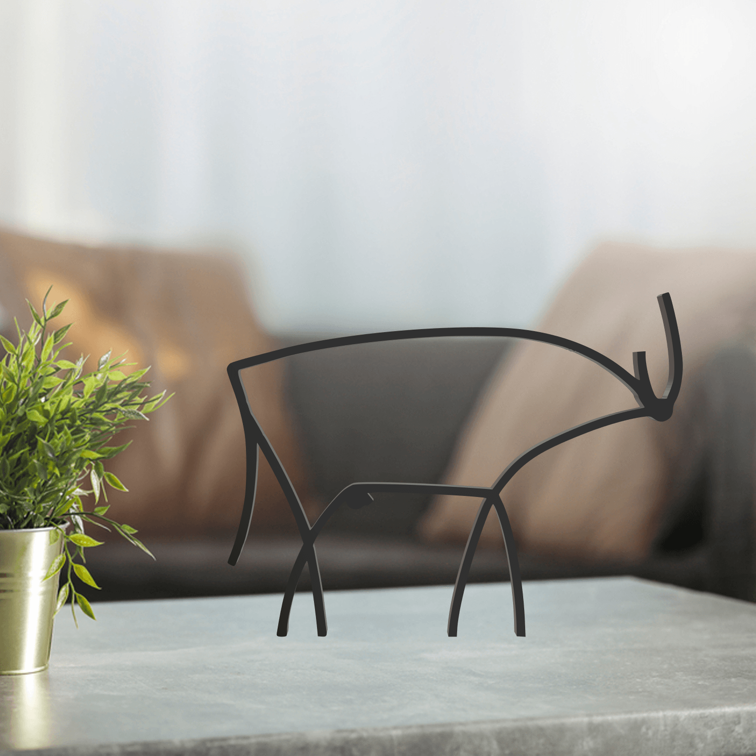 Animal Line Art, Modern, Minimalist 3d model