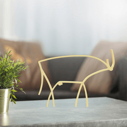 Animal Line Art, Modern, Minimalist 3d model