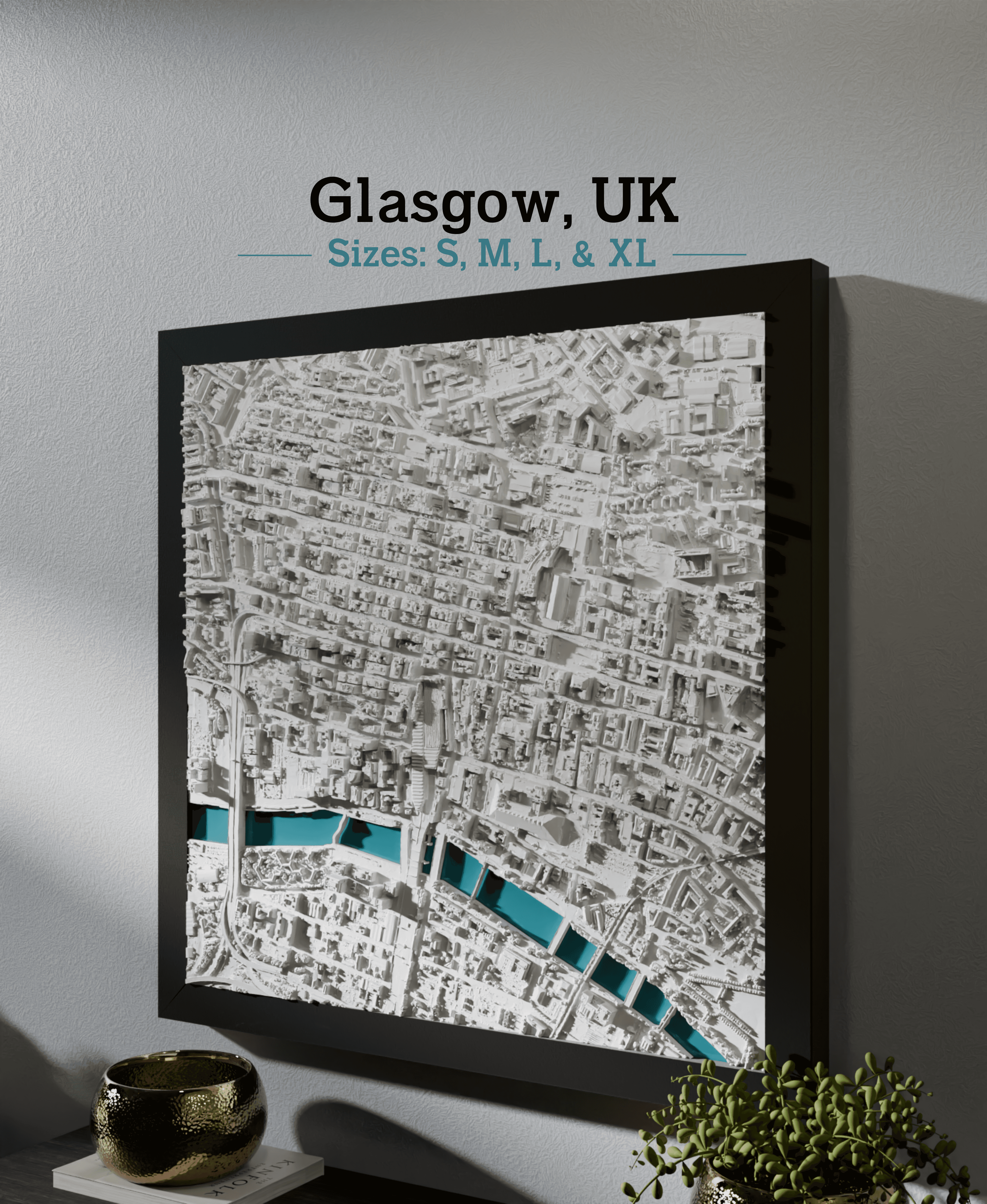 Glasgow, UK - S, M, L & XL 3d model