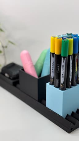 Fully Modular Desk Organizer - Including Customizable Parts! 3d model