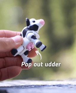 Clumsy Cow - Articulated fidget Cow - Ludo Animal 3d model